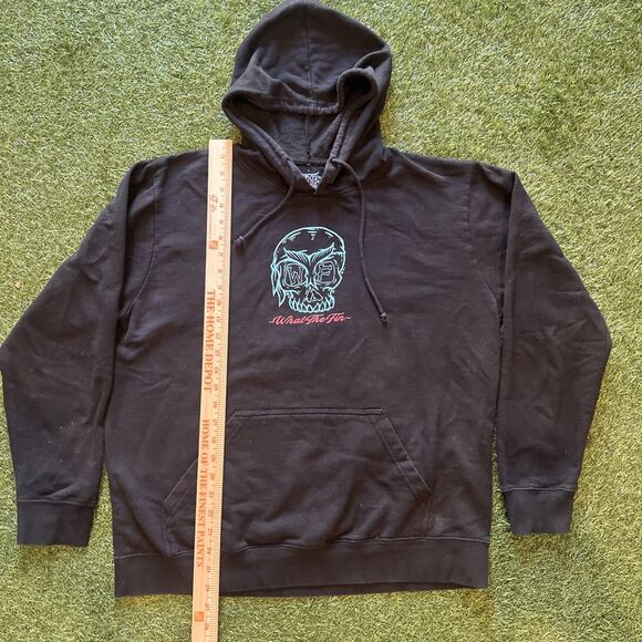 What The Fin “ Memento Mori ” Black Hoodie Graphic Logo Sweatshirt Size Large - Picture 2 of 9